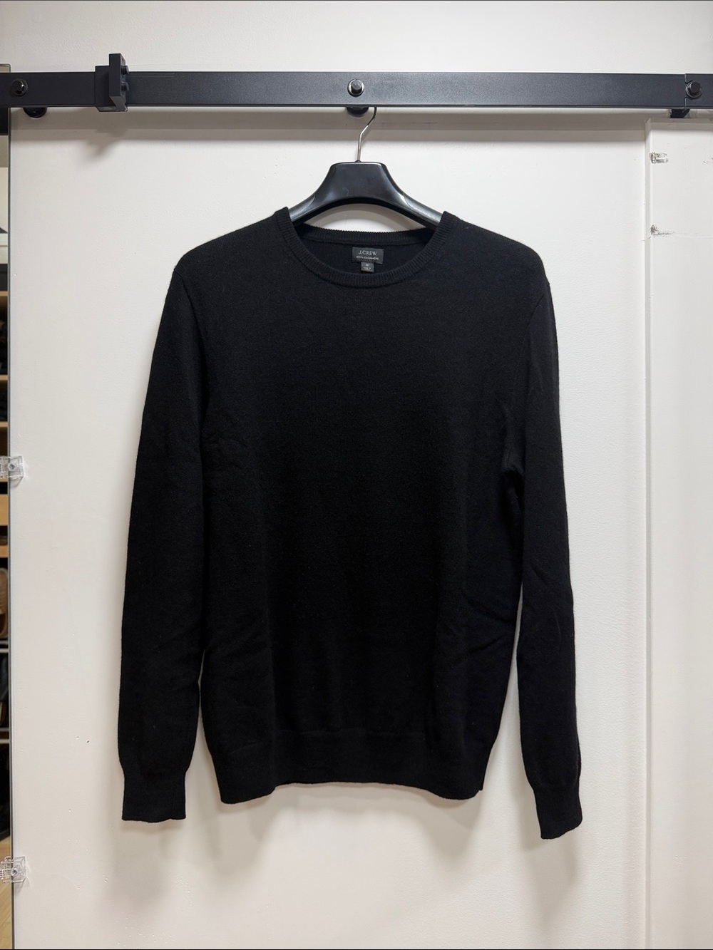J. Crew Black Crewneck Sweater 100% Cashmere